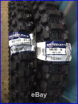 Metzeler Mid Soft Motocross Enduro Tyres 21 Front 18 (140) Rear Road Legal