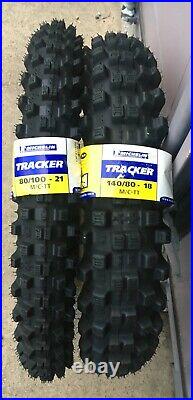 Michelin TRACKER 140/18 & 80/100/21 (ROAD LEGAL)Tyre combo. Trail, Enduro