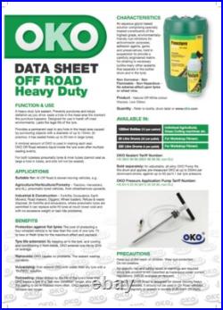 Oko Off Road 25 Litre Tyre Sealant Drum & 250ml Pump Prevent Punctures - Farm