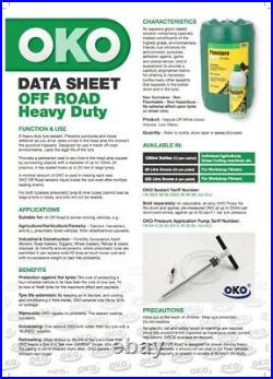 Oko Off Road 25 Litre Tyre Sealant Drum & 250ml Pump Prevent Punctures - Farm Oko Off Road 25 Litre Tyre Sealant Drum & 250ml Pump Prevent Punctures - Farm
