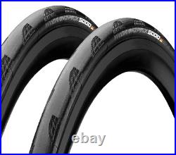 PAIR Continental GP5000 Clincher 700c 25mm Folding Road Tyres BLACK