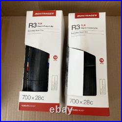 PAIR OF BONTRAGER R3 HARD-CASE LITE, TUBELESS READY ROAD TYRE, 700 x 28c. NEW