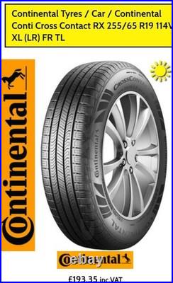 Pair of 255/65R19 Continental Cross Contact 118V XL Land Rover Stamped