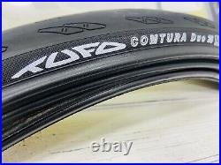 Pair of 700 x 25c Puncture Resistant Road Tyres + TUBES Premium EU Made