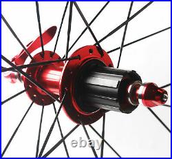 Road Bike Wheels Aluminum Alloy 700C QR V Brake Clincher Wheelset Front/Rear Rim
