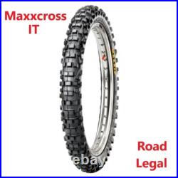 Road Legal MX Tyres Maxxis Maxxcross IT 80/100 -21 & 110/100 -18 64M TT Pair