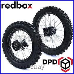 Road Legal Pit Bike Wheels & Tyres Set 17 Front 14 Rear 15mm Pair E Approved