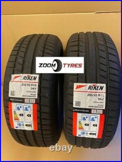 Set 4 X RIKEN 205 55 16 XL 94V MADE BY MICHELIN TYRES ROAD PERFORMANCE 2055516