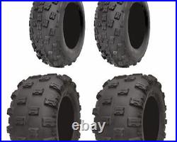 Set Of 4 Duro Hookup Quad Tyres 21x7x10 and 20x10x9 Radial E Marked Road Legal