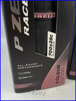 TWO Pirelli PZero Race Road Tire 700c 28mm PINK TUBELESS SmartEVO SpeedCore PAIR TWO Pirelli PZero Race Road Tire 700c 28mm PINK TUBELESS SmartEVO SpeedCore PAIR