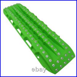 Traction Recovery Track Mat X2 (Off Road Snow Sand Tire Tyre Metal Studs Green)