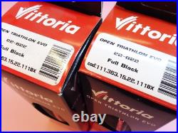 Two-Vittoria Triathlon Evo road bike tyres 700 22 (Folding) NOS