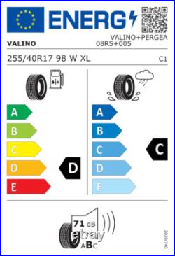 Valino Pergea 08RS 255/40/17 TW160 Soft Semi Slick Road Legal Track Tyres