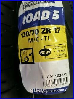 X1 120 70 17 Michelin Road 5 Tl Brand New Front Motorcycle Tyre 120/70zr17 58w