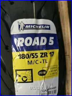 X1 180 55 17 Michelin Road 5 Tl Brand New Rear Motorcycle Tyre 180/55zr17 73w