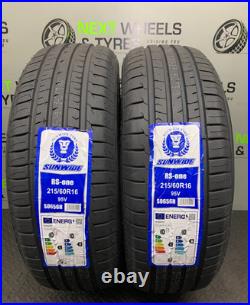 X2 215 60 16 215/60r16 95v Sunwide New Tyre B Wet Grip Low Road Noise 69db 2x X2 215 60 16 215/60r16 95v Sunwide New Tyre B Wet Grip Low Road Noise 69db 2x