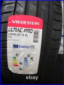 X2 225/40r18 225 40 18 92w XL Vredestein Ultrac Pro New Tyres (sj92) A Wet Grip