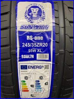 X4 245 35 20 245/35zr20 95w XL Sunwide New Tyre B Wet Grip Low Road Noise 69db