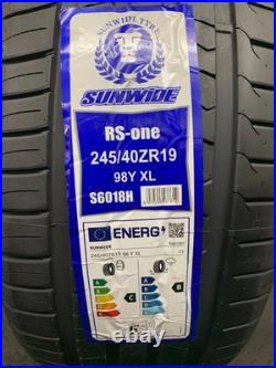 X4 245 40 19 245/40zr19 98y XL Sunwide New Tyre B Wet Grip Low Road Noise 69db