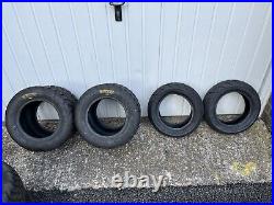 Yamaha Raptor 700r / Banshee 450 Set Of Fresh Supermoto Road Legal Tyres