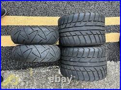 Yamaha Rator 700 700r / Banshee Set Of Fresh Supermoto Road Legal Tyres