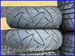 Yamaha Rator 700 700r / Banshee Set Of Fresh Supermoto Road Legal Tyres