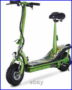 Zipper Green S5 450w 9ah Electric Scooter Seat & Choice Of On Or Off Road Tyres